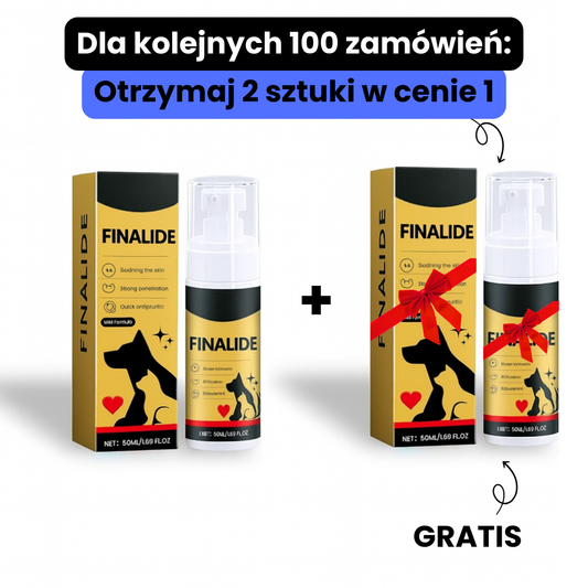 FINALIDE Pro – spray dla zwierząt opracowany przez weterynarzy (KUP 1 + 1 GRATIS)